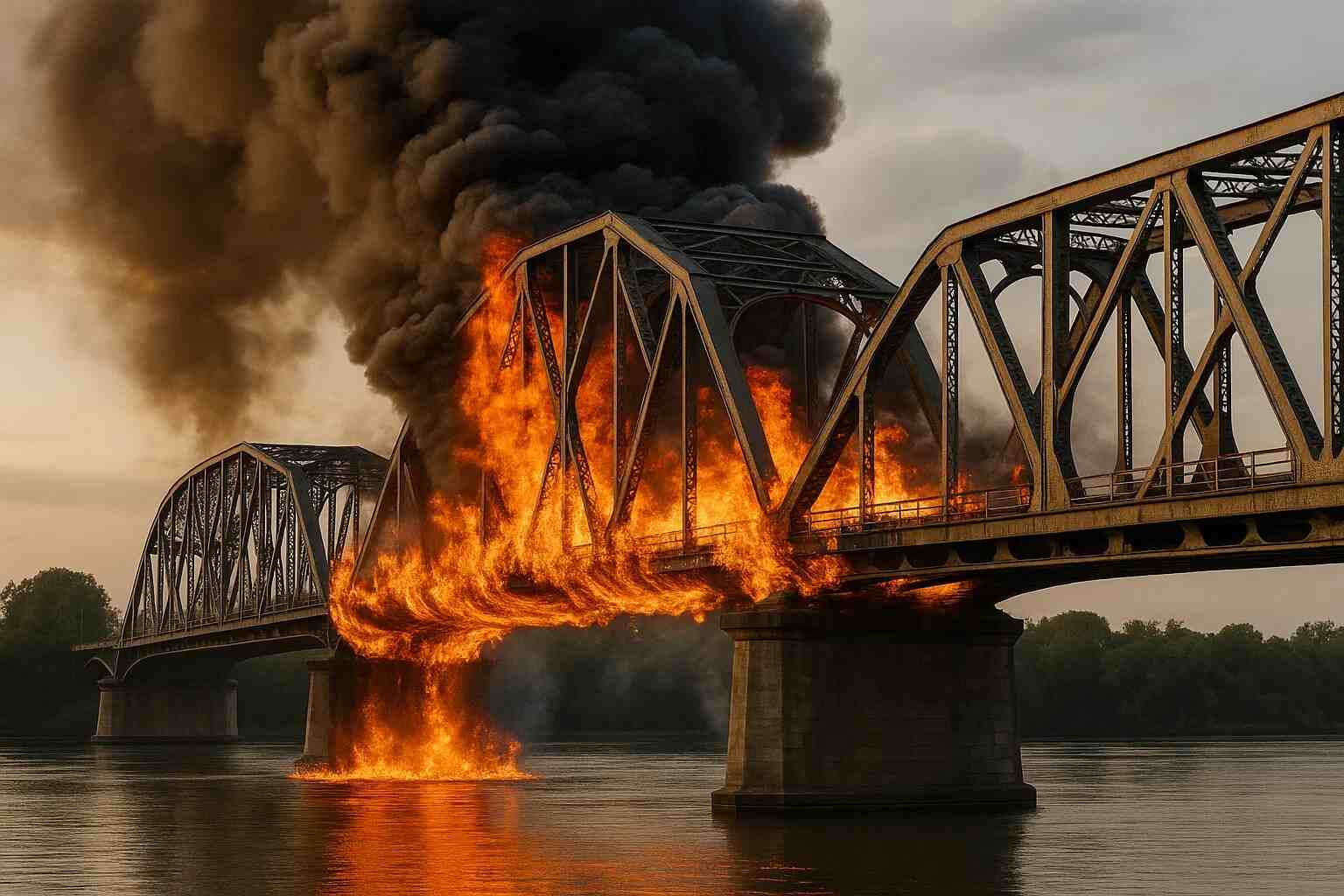 bridge fire