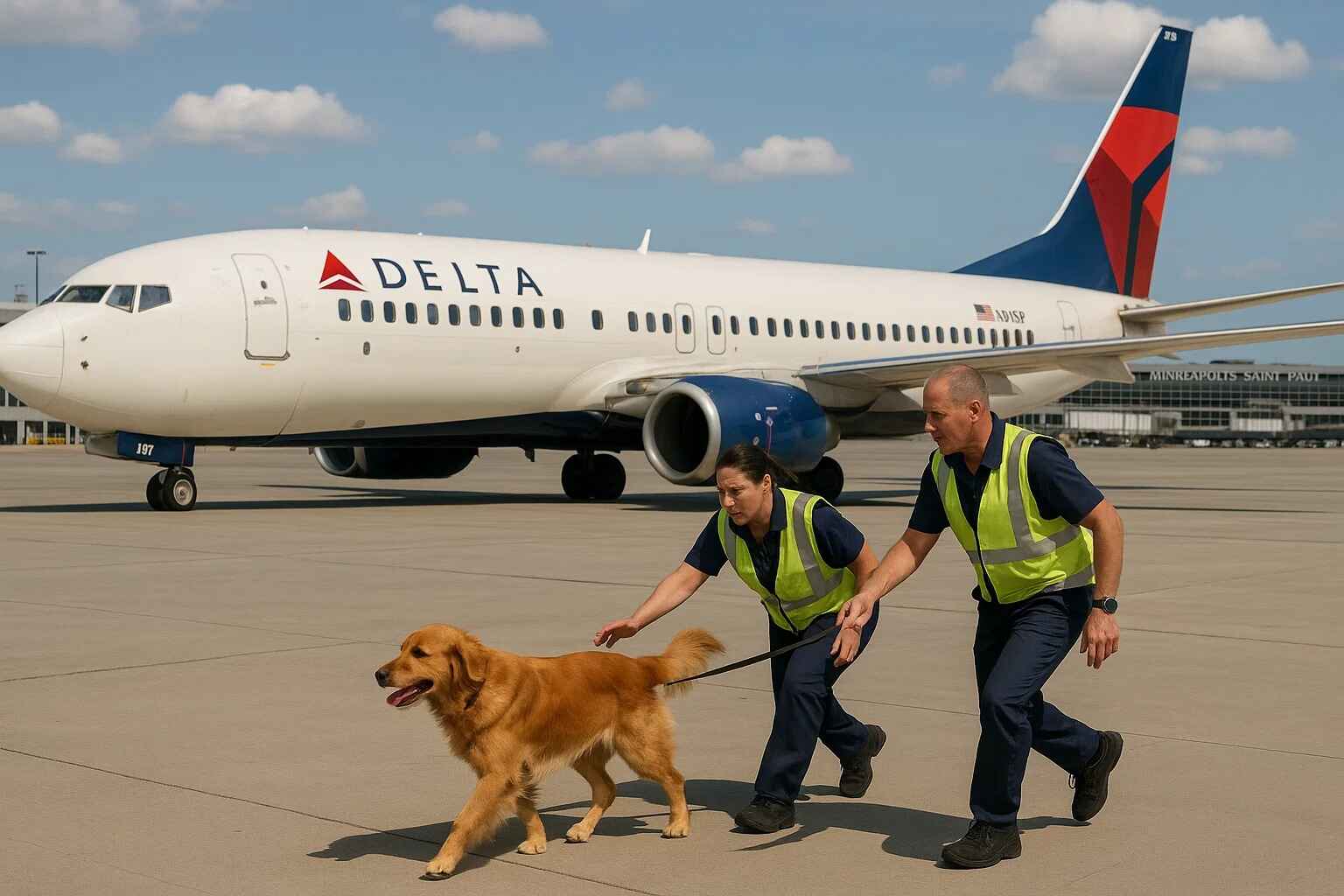 Delta Flight Dog Diversion MSP